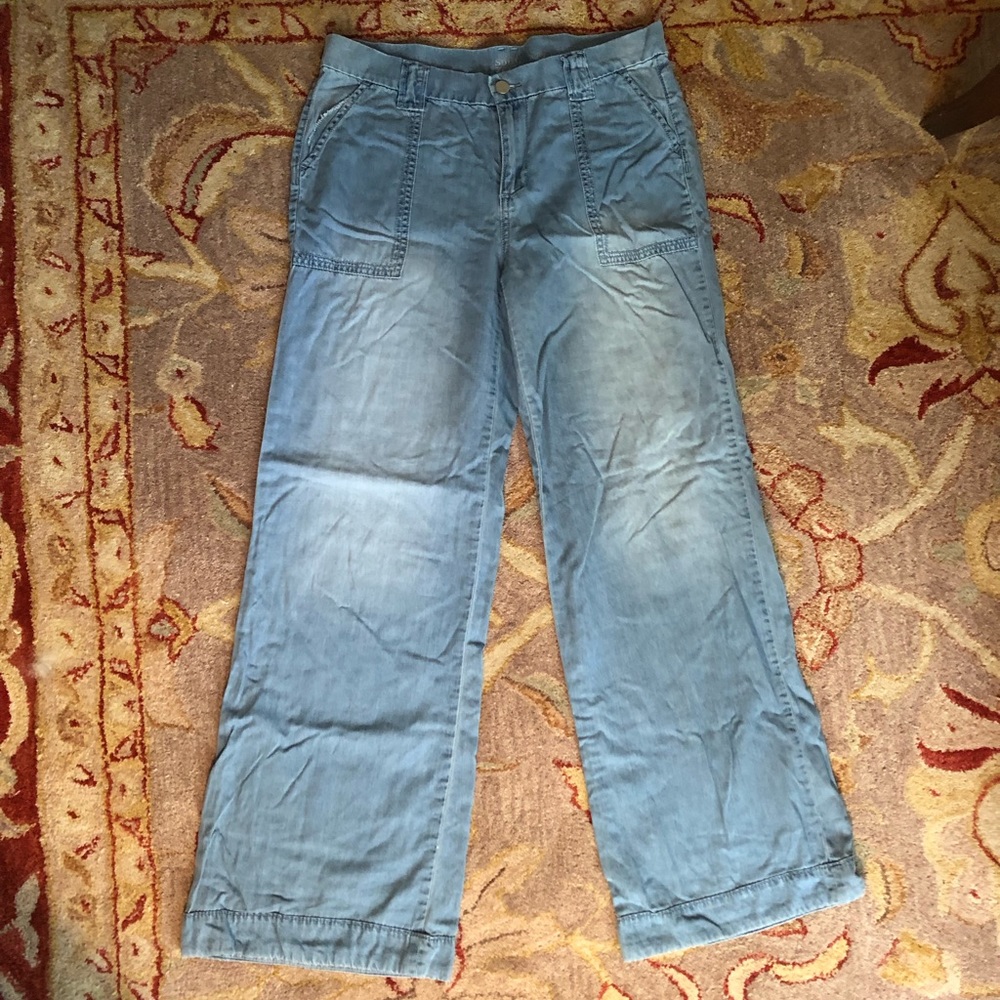 Wide Leg Soft Denim Jeans